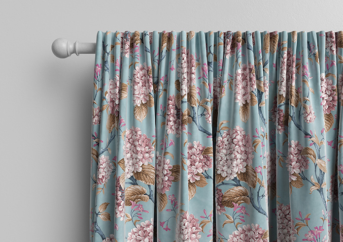 Bouquet Velvet, Cornflower - Made to Measure Curtain - Image 10